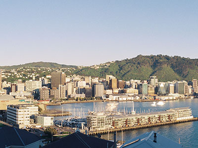 Wellington's waterfront in the morning light